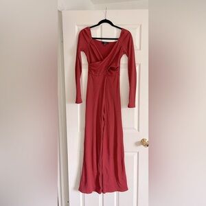 Lulu’s size small- Red bodycon jumpsuit